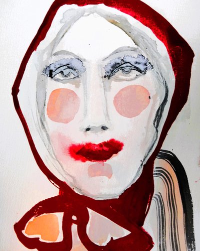 Wyrazisty portret Czerwonego Kapturka autorstwa Doris Schmitz