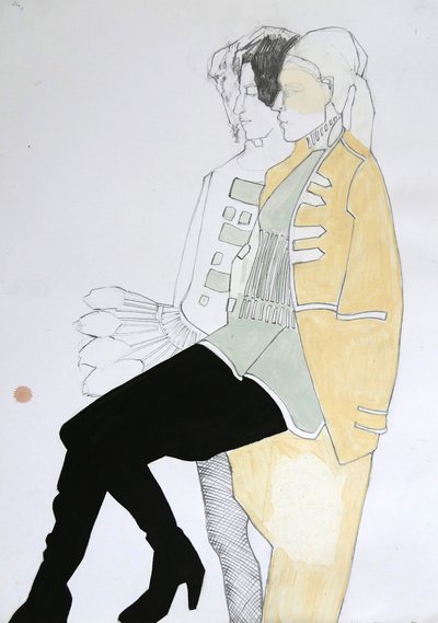 Elegancka ilustracja modowa autorstwa Doris Schmitz