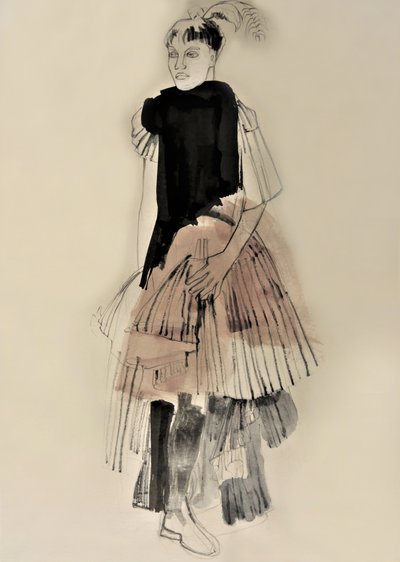 Ilustracje modowe w stylu haute couture autorstwa Doris Schmitz