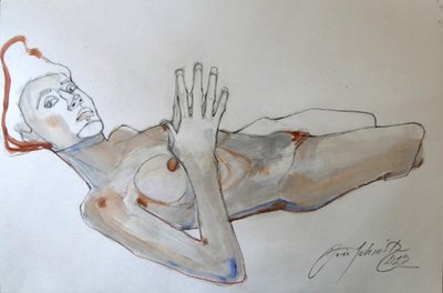 Egon Schiele pozuje autorstwa Doris Schmitz