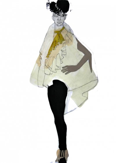 Elegancka ilustracja modowa autorstwa Doris Schmitz