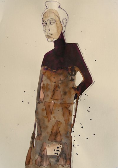 Elegancki szkic modowy autorstwa Doris Schmitz