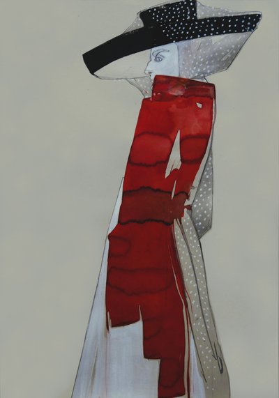 Elegancka dama w czerwieni autorstwa Doris Schmitz
