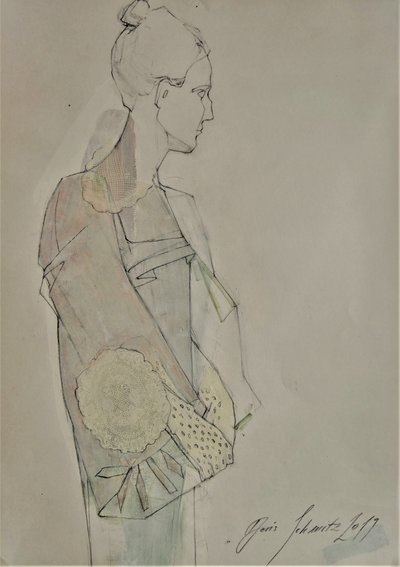Profil eleganckiej kobiety autorstwa Doris Schmitz
