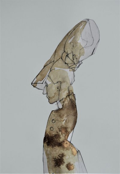 Profil eleganckiej kobiety autorstwa Doris Schmitz