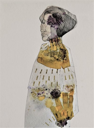Profil eleganckiej kobiety autorstwa Doris Schmitz