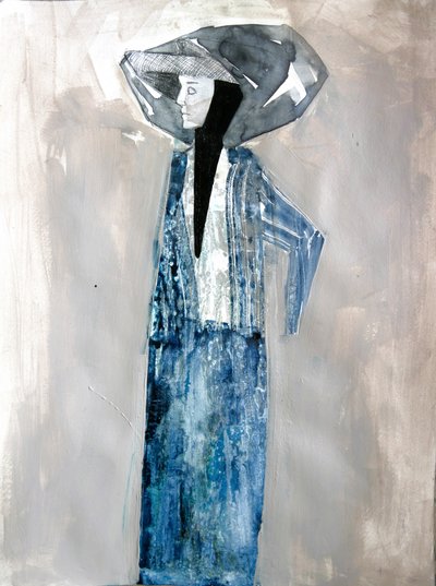 Elegancka kobieta w niebieskim autorstwa Doris Schmitz