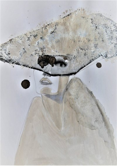 Portret z tajemniczym kapeluszem autorstwa Doris Schmitz