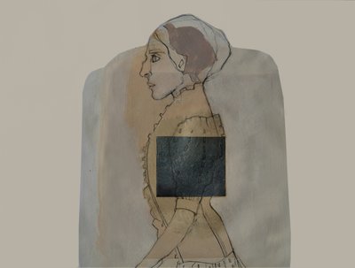 Profil zamyślonej kobiety autorstwa Doris Schmitz