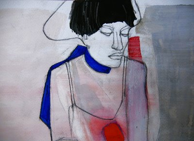 Zamyślona kobieta – odbicie autorstwa Doris Schmitz