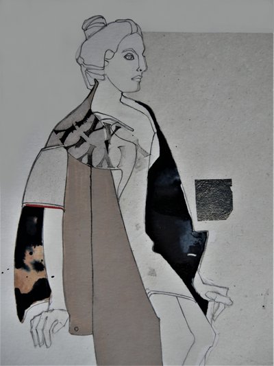 Stylizowany portret kobiety autorstwa Doris Schmitz