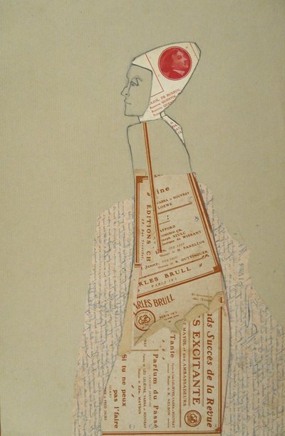 Stylizowany portret na papierze autorstwa Doris Schmitz