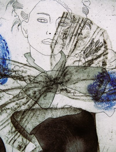 Stylizowany portret kobiety autorstwa Doris Schmitz