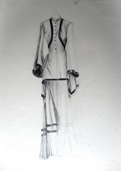 Szkic mody w stylu vintage autorstwa Doris Schmitz