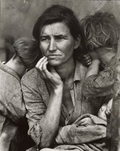 [Kopia odbitki migrującej matki, Nipomo, Kalifornia]. autorstwa Dorothea Lange