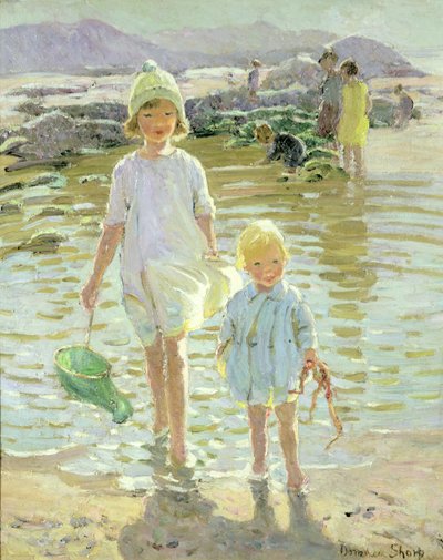 Dzieci na brzegu morza autorstwa Dorothea Sharp