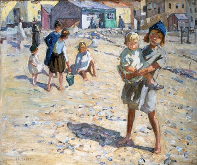 Na plaży (olej na płótnie) autorstwa Dorothea Sharp