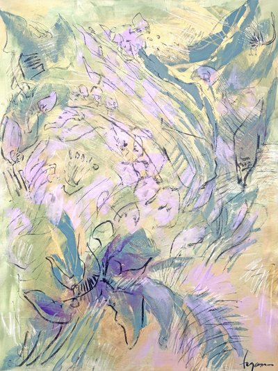 Delikatne kwiaty lawendy autorstwa Dorothy Fagan