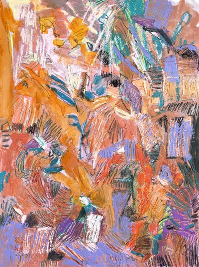 Żywe, abstrakcyjne formy autorstwa Dorothy Fagan