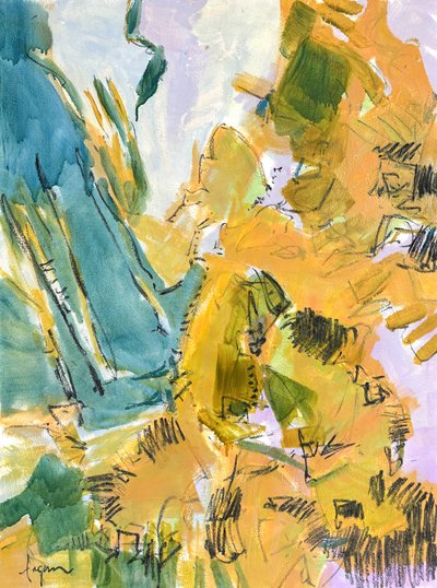 Żywa, abstrakcyjna natura autorstwa Dorothy Fagan