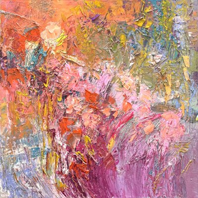Żywe kwiaty w technice impasto autorstwa Dorothy Fagan