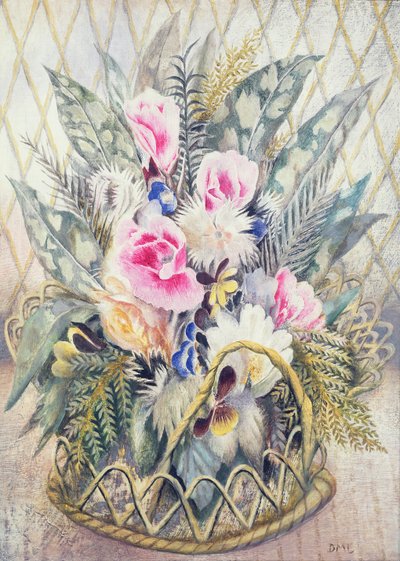 Godetias (olej na płótnie) autorstwa Dorothy M. Larcher