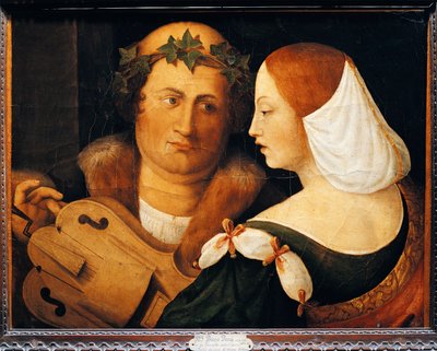 Francja, Fontaine Chaalis Nadworny Poeta i Żona autorstwa Dosso Dossi