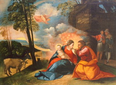 Narodzenia Jezusa, ok. 1512-1513, Dosso Dossi (ok. 1490-1542), olej na desce, 39x54 cm autorstwa Dosso Dossi