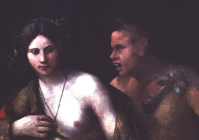 Nimfa i Satyr autorstwa Dosso Dossi