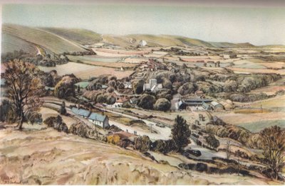Poynings: Wioska Sussex (kolor lito) autorstwa Douglas Sharpus Andrews