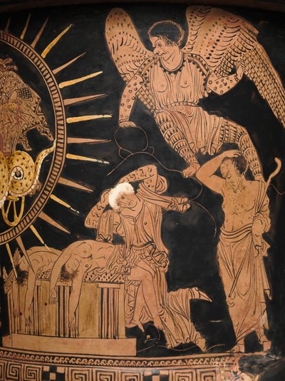 Detal z czerwonofigurowego lekythos autorstwa Douris