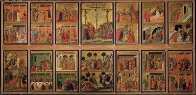 Życie Chrystusa: pasja. Predella Maesty (tempera na drewnie) autorstwa Duccio di Buoninsegna
