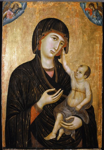 Madonna di Crevole Dziewica z Dzieciątkiem - olej na drewnie autorstwa Duccio di Buoninsegna