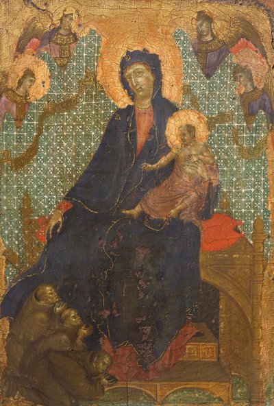 Madonna franciszkanów, Duccio di Buoninsegna (ok. 1255 - pre-1319), tempera na desce, 235x16 cm autorstwa Duccio di Buoninsegna