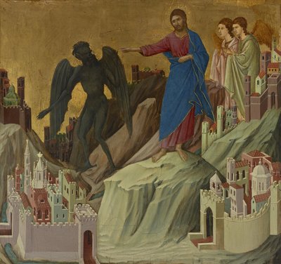 Kuszenie na górze autorstwa Duccio di Buoninsegna