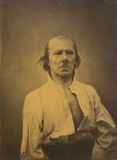 Twarz w spoczynku, 1854-1856, druk 1862. autorstwa Duchenne de Boulogne