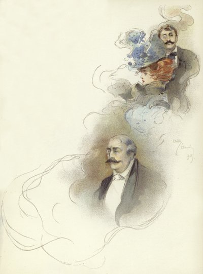 Postacie na kolacji Savoy autorstwa Dudley Hardy