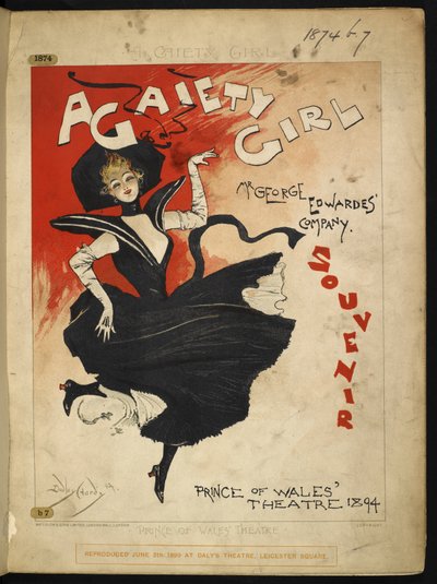 Front cover advertising the showing musical 