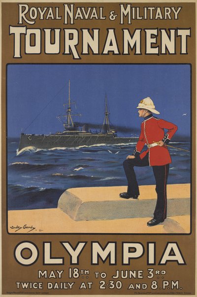 Plakat do Królewskiego Turnieju Morskiego i Wojskowego, 1910 autorstwa Dudley Hardy