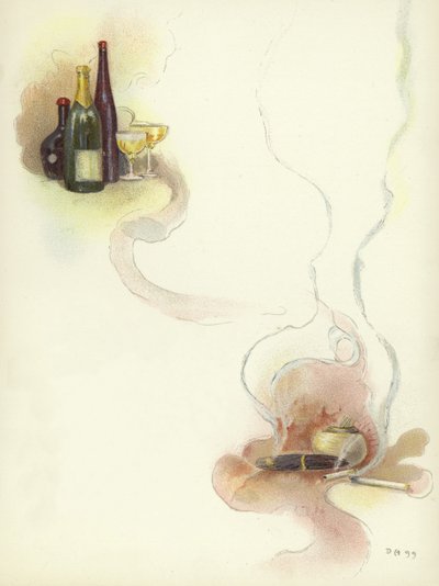 Wino i cygara w hotelu Savoy autorstwa Dudley Hardy