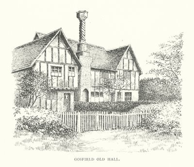 Gosfield Old Hall (litografia) autorstwa Duncan Moul