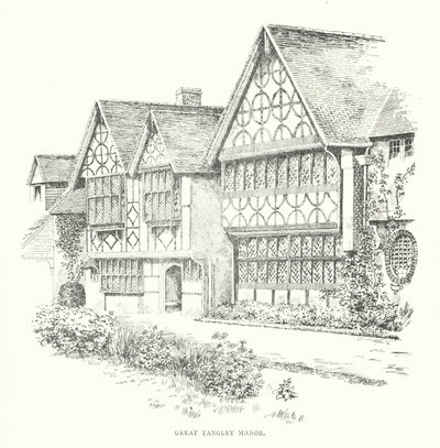 Great Tangley Manor (litografia) autorstwa Duncan Moul