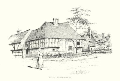 Zajazd w Hollingbourne (litografia) autorstwa Duncan Moul