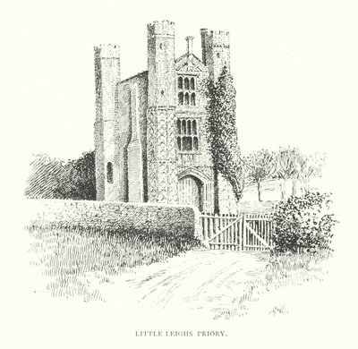 Little Leighs Priory (litografia) autorstwa Duncan Moul
