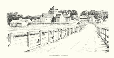 Kościół Old Shoreham (litografia) autorstwa Duncan Moul
