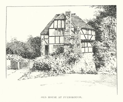 Stary dom w Pulborough (litografia) autorstwa Duncan Moul