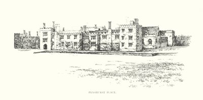 Penshurst Place (litografia) autorstwa Duncan Moul