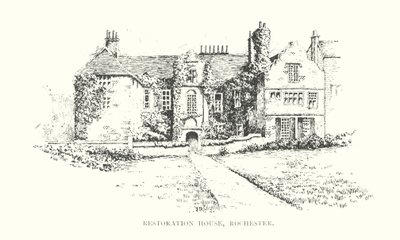 Restoration House, Rochester (litografia) autorstwa Duncan Moul