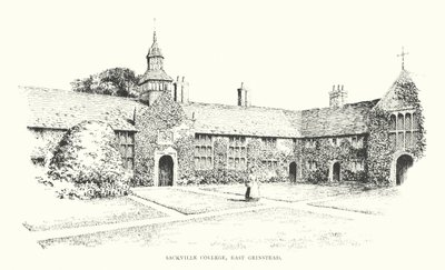 Sackville College, East Grinstead (litografia) autorstwa Duncan Moul