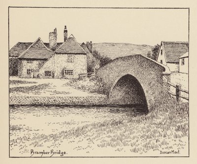 Sussex: Bramber Bridge (litografia) autorstwa Duncan Moul